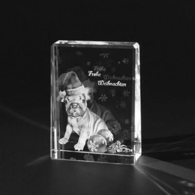 3D laser art glass enraving